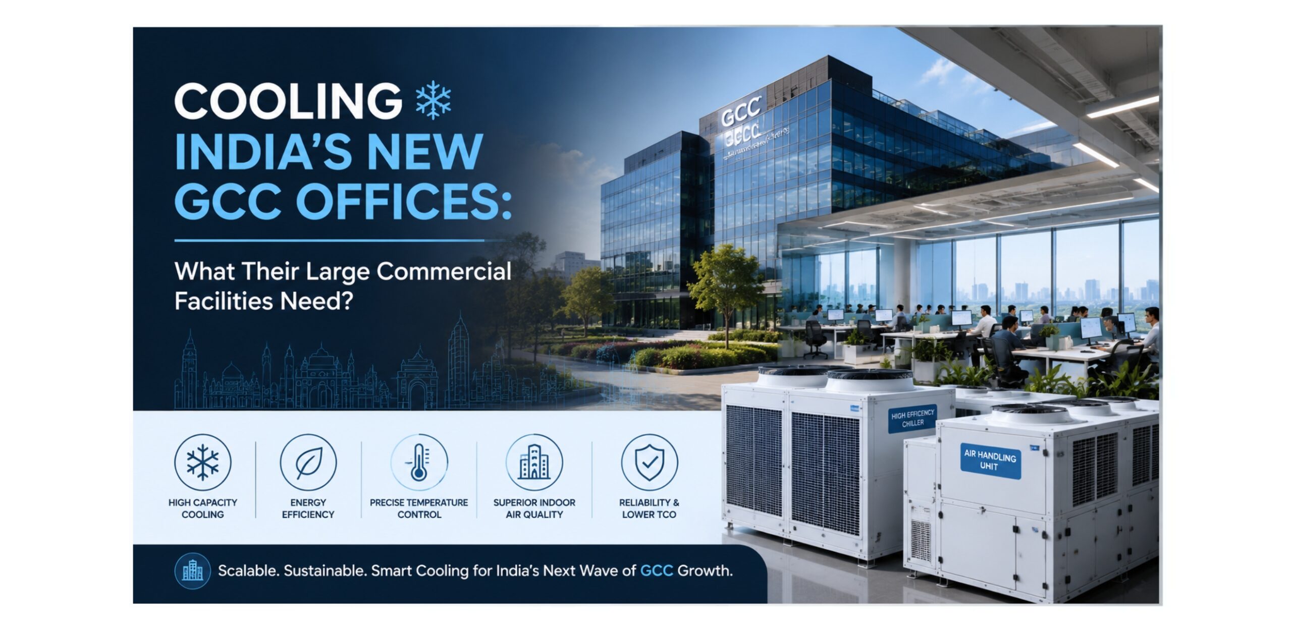 Cooling India’s New GCC Offices: What Their Large Commercial Facilities Need?